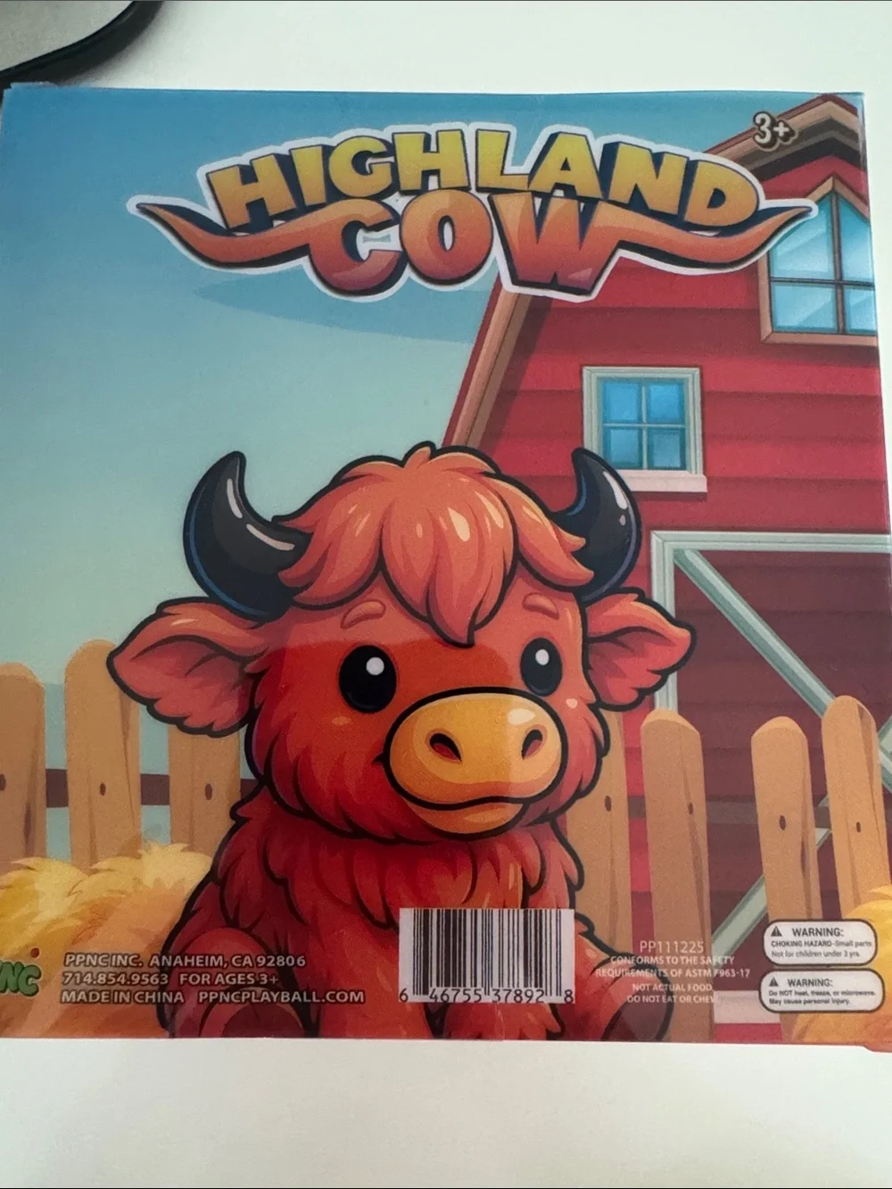 Highland Cow Squishy Toy - Orange Plush Stress Relief